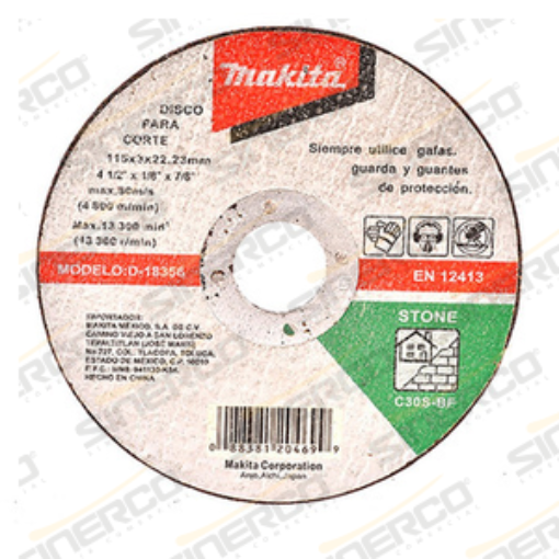 Imagen de DISCO CORTE CONCRETO PLANO 4 1/2" 3MM