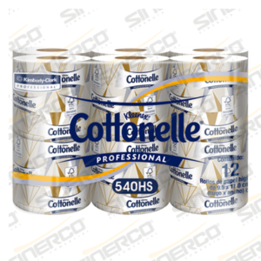 Imagen de HIGIÉNICO TRADICIONAL KLEENEX® COTTONELLE® 540 HJS 12´S BANDER X 72