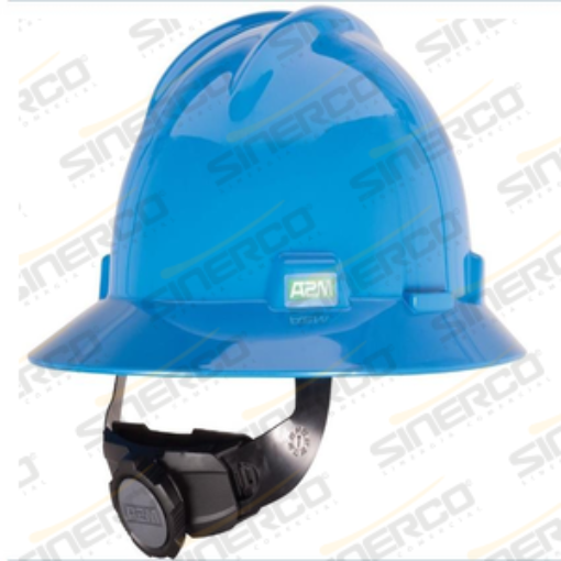 Imagen de CASCO AZUL ALA ANCHA MSA CON SUSPENCION