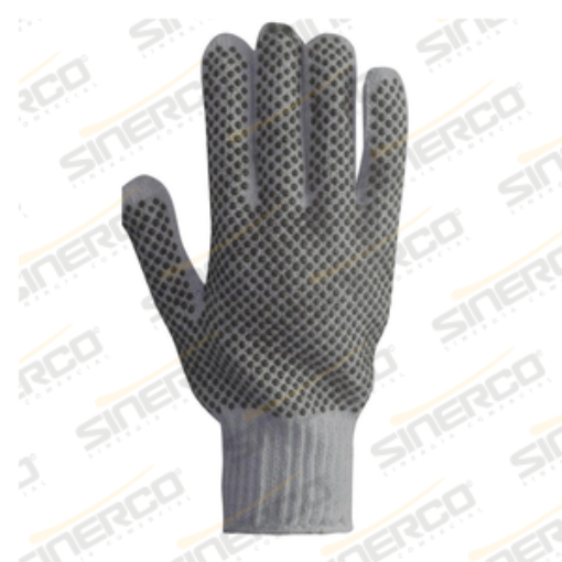 Imagen de GUANTE JAPONES GRIS C/PUNTOS DE PVC EN PALAM/DORSO