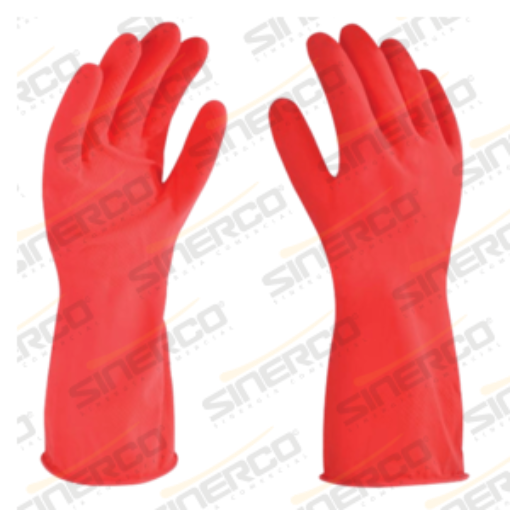 Imagen de GUANTE LATEX FLOCADO ROJO 13" LARGO TALLA 10