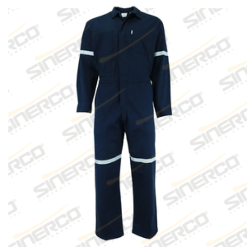 Imagen de OVEROL AZUL MARINO C/REFLEJANTE T-46 GABARDINA