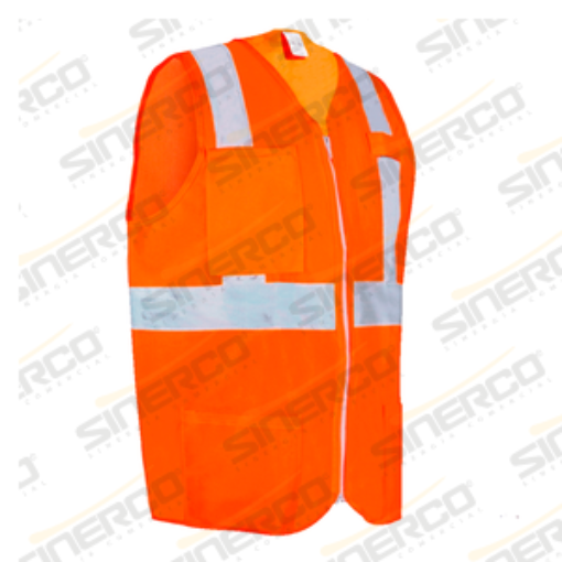 Imagen de CHALECO ALTA VISIBILIDAD NARANJA TALLA "XL"