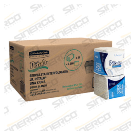 Imagen de KCP 91666 PETALO SERVILLETA INTERDOBLADA JR 24 PAQUETES CON 250 SERVILLETAS