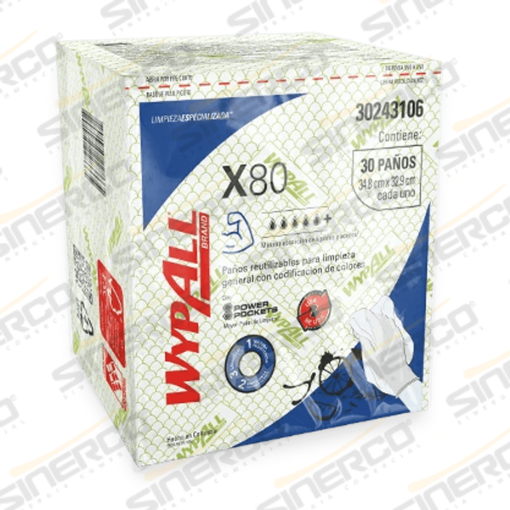 Imagen de KCP 1414 WYPALL X80PLUS FOOD SERVICE PAÑOS VERDE 10 PAQUETES DE 30 PIEZAS